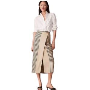 Ann Taylor Tan and Black Striped Skirt